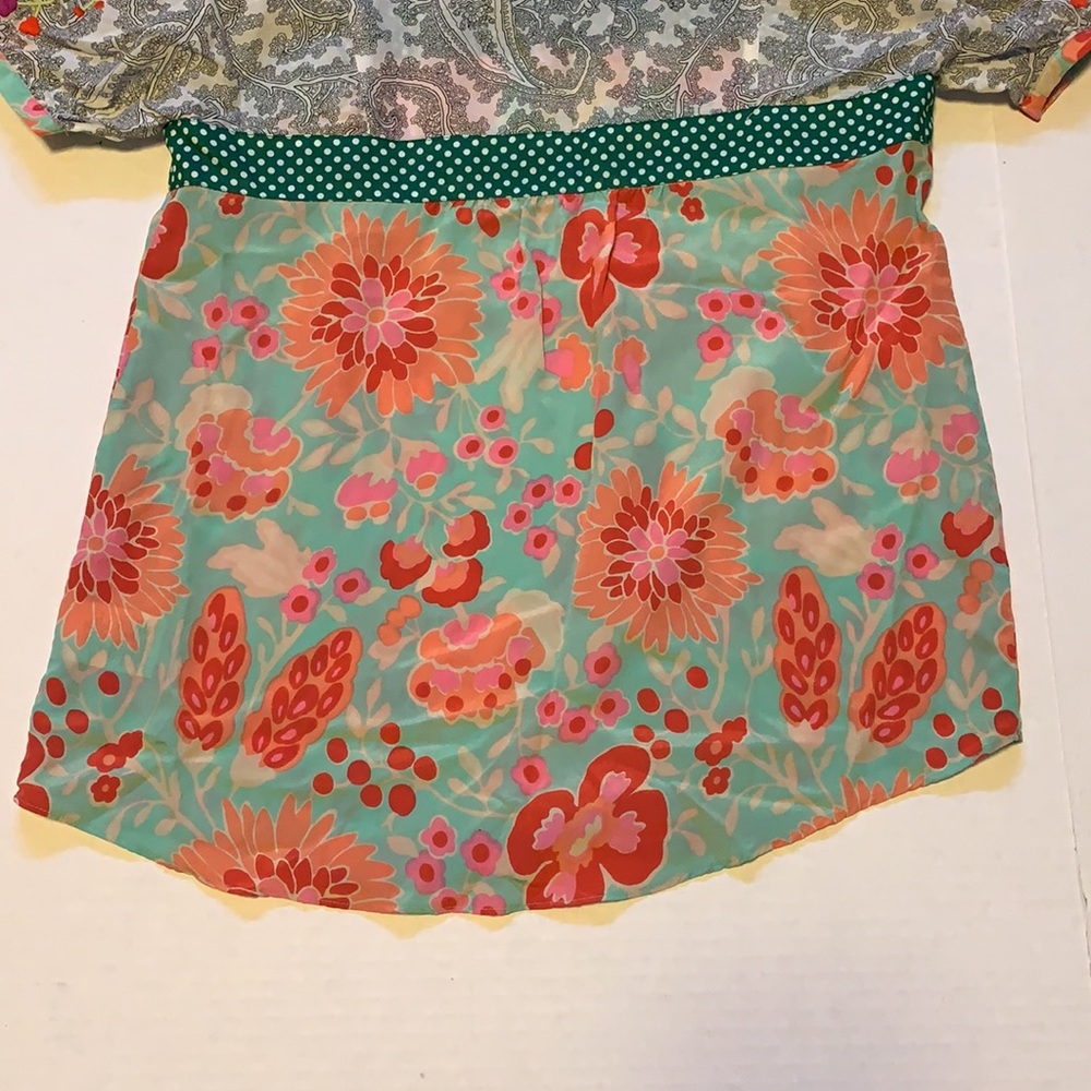 Anthropologie Fei Multicoloured Floral Boho Blouse - Women’s Size Small - Picture 7 of 9